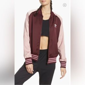 Adidas Two Tone Satin Bomber Track Jacket size Small